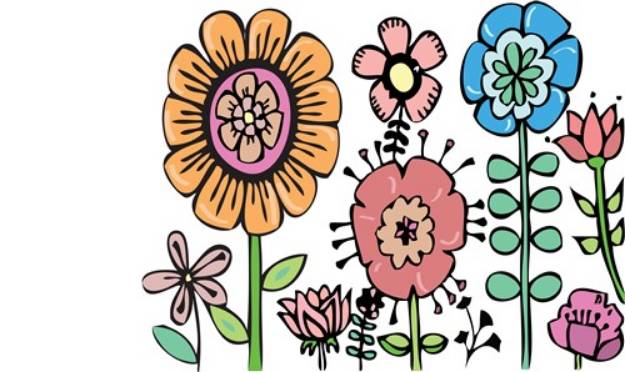 Picture of Field Of Flowers SVG File