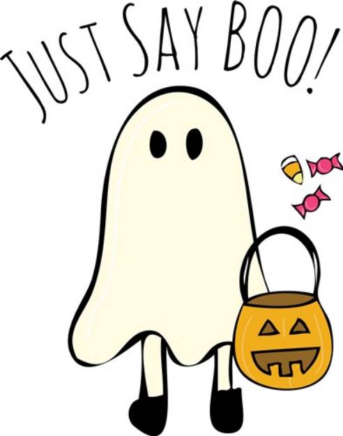 Picture of Just Say Boo SVG File