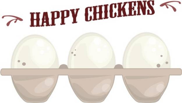Picture of Happy Chickens SVG File