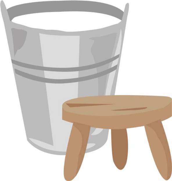 Picture of Milking Pail SVG File