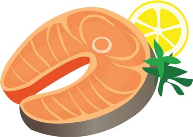 Picture of Salmon Dinner SVG File