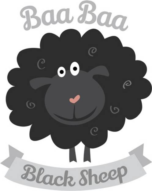 Picture of Baa Black Sheep SVG File