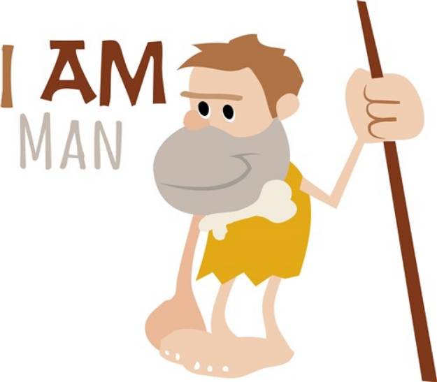 Picture of I Am Man SVG File