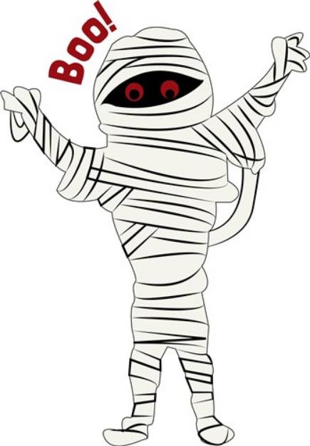 Picture of Boo Mummy SVG File