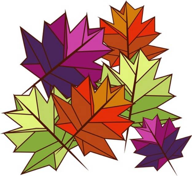 Picture of Colorful Leaves SVG File
