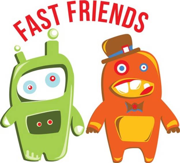 Picture of Fast Friends SVG File
