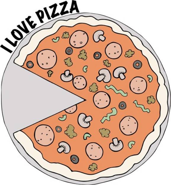 Picture of Love Pizza SVG File