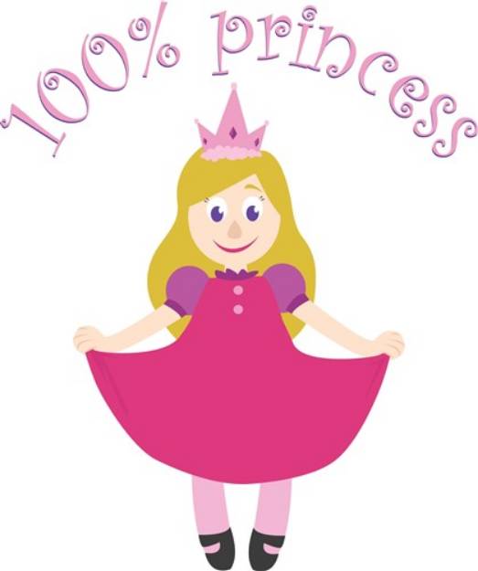 Picture of 100% Princess SVG File