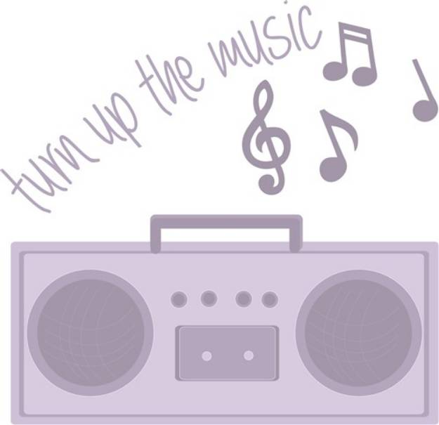 Picture of Turn Up Music SVG File