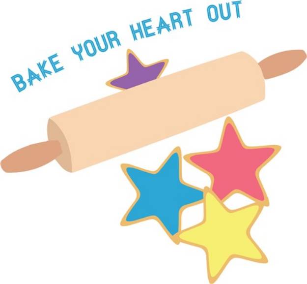 Picture of Bake Heart Out SVG File