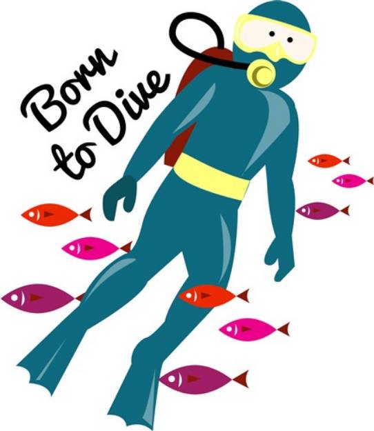 Picture of Born To Dive SVG File