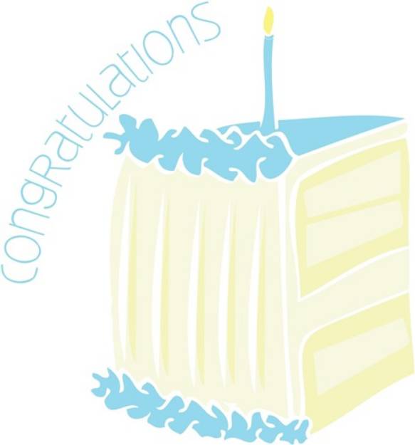 Picture of Congratulations Cake SVG File