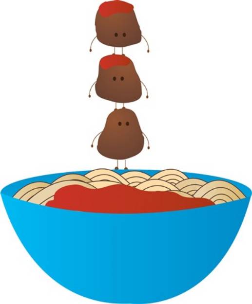 Picture of Spaghetti & Meatballs SVG File