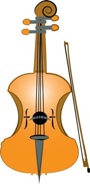 Picture of Bass Fiddle SVG File