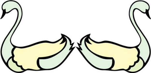 Picture of Two Swans SVG File