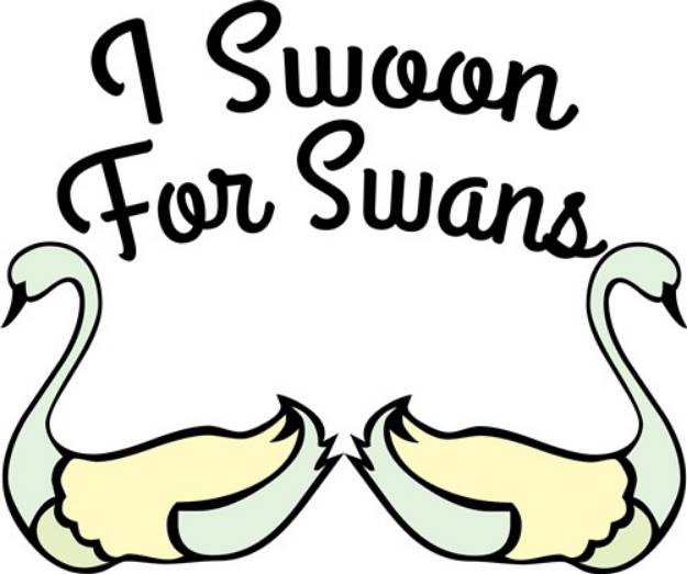 Picture of Swoon For Swans SVG File