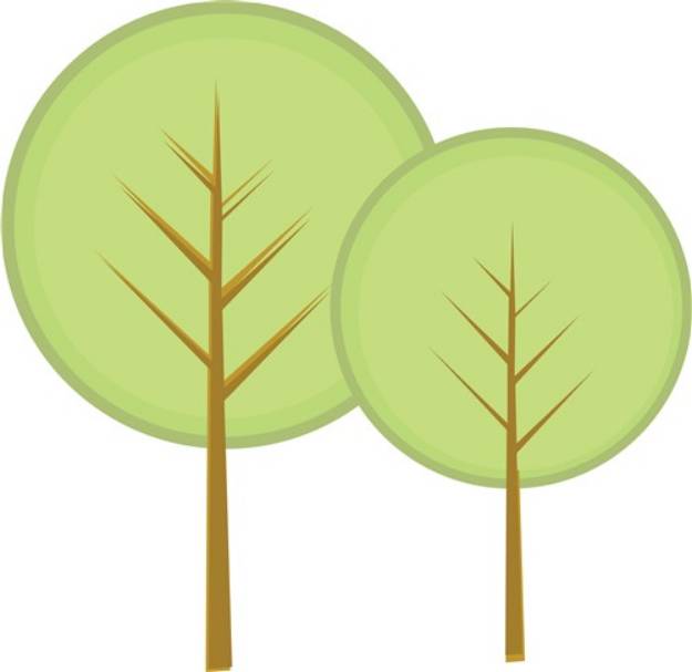 Picture of Round Trees SVG File