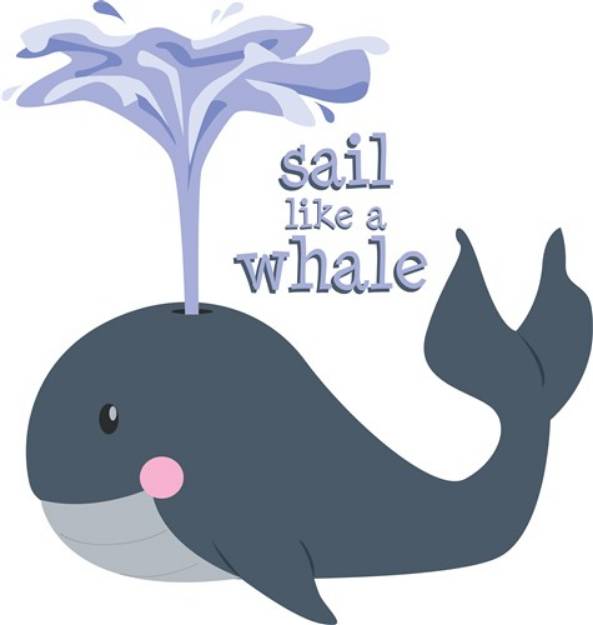 Picture of Sail Like Whale SVG File