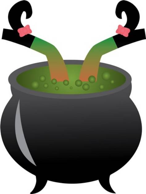Picture of Witch In Cauldron SVG File