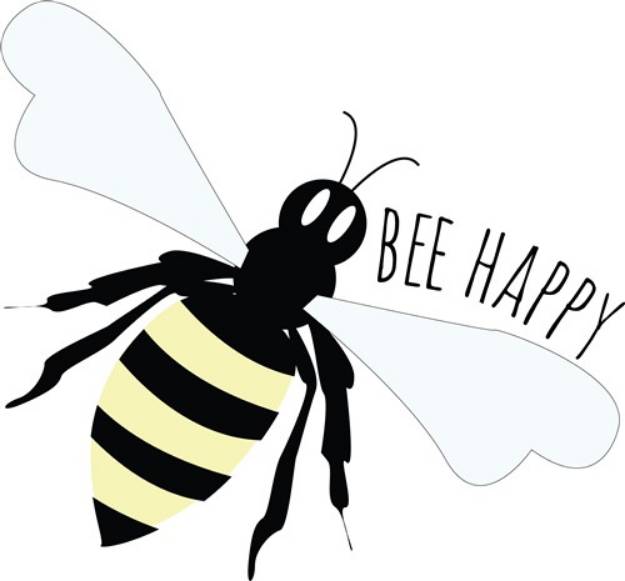 Picture of Bee Happy SVG File