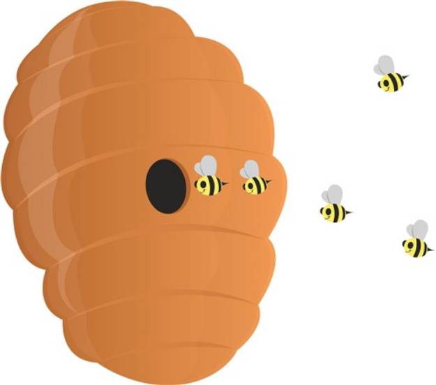 Picture of Bees & Hive SVG File