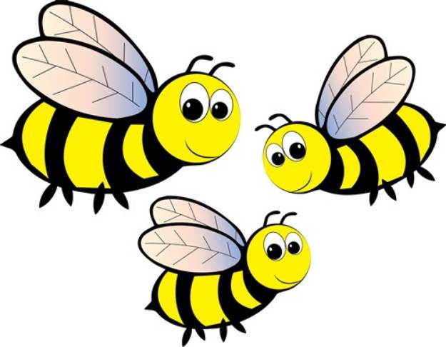 Picture of Three Bees SVG File