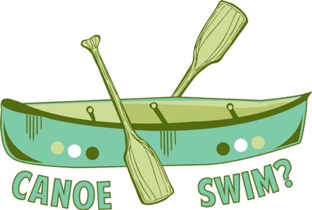 Picture of Canoe Swim SVG File