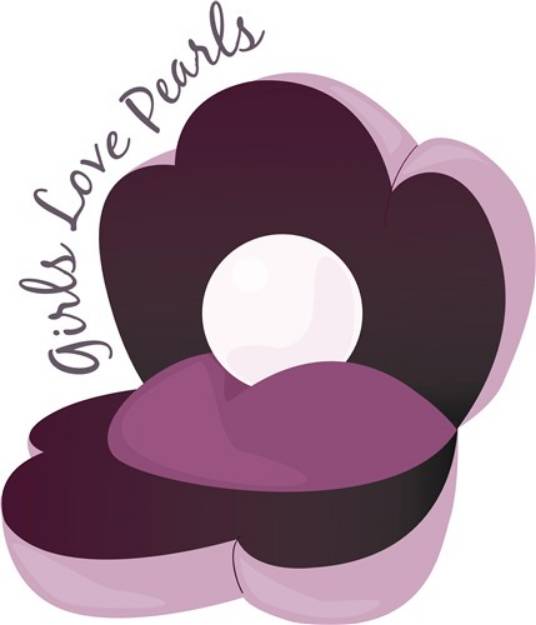 Picture of Girls Love Pearls SVG File