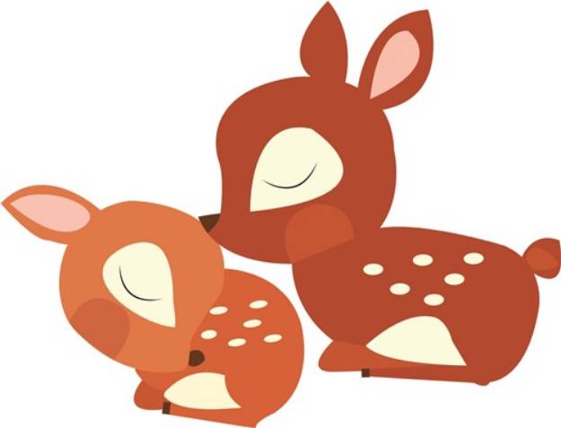 Picture of Deer Fawns SVG File
