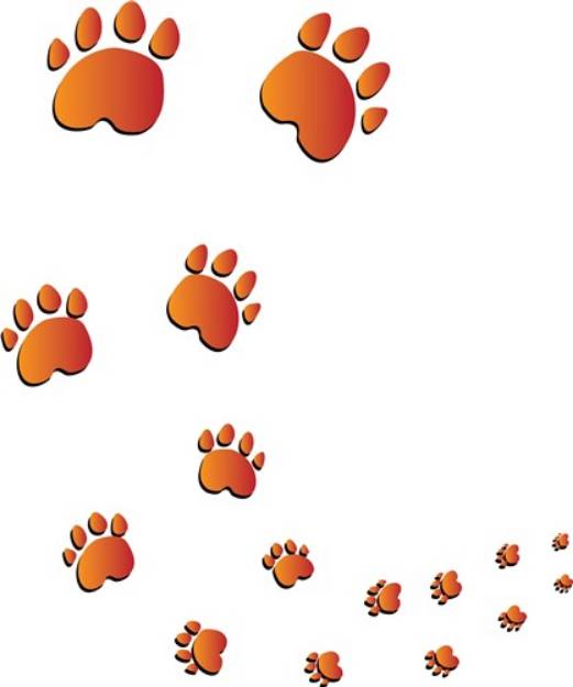 Picture of Paw Prints SVG File