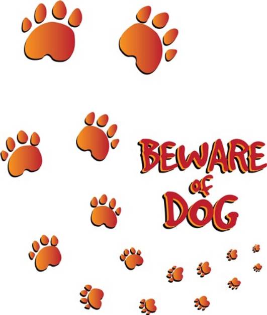 Picture of Beware Of Dog SVG File