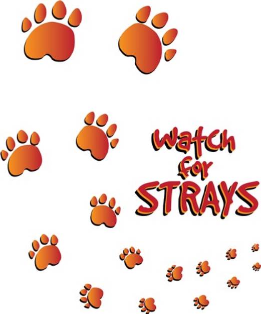 Picture of Watch For Strays SVG File