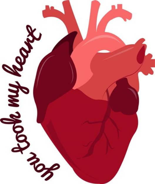 Picture of Took My Heart SVG File
