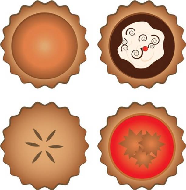 Picture of Four Pies SVG File