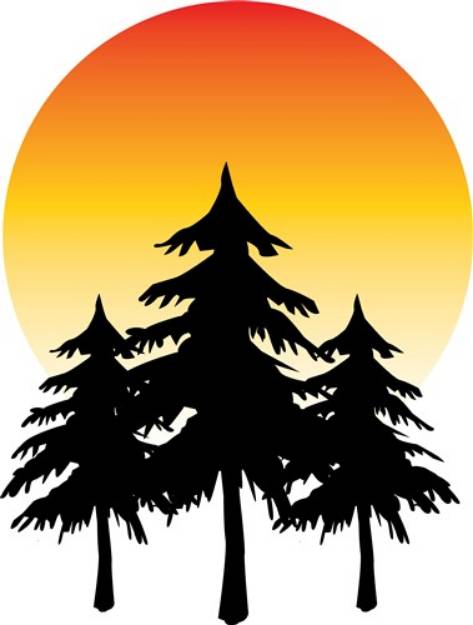 Picture of Moon Trees SVG File