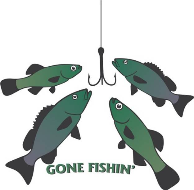 Picture of Gone Fishin SVG File