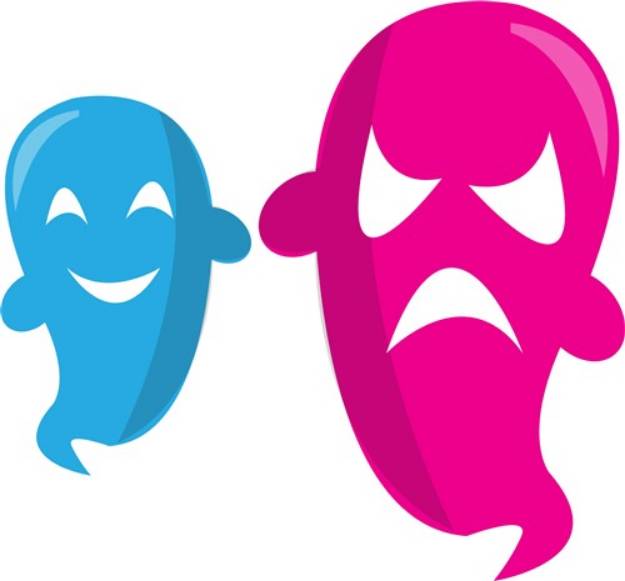 Picture of Two Ghosts SVG File