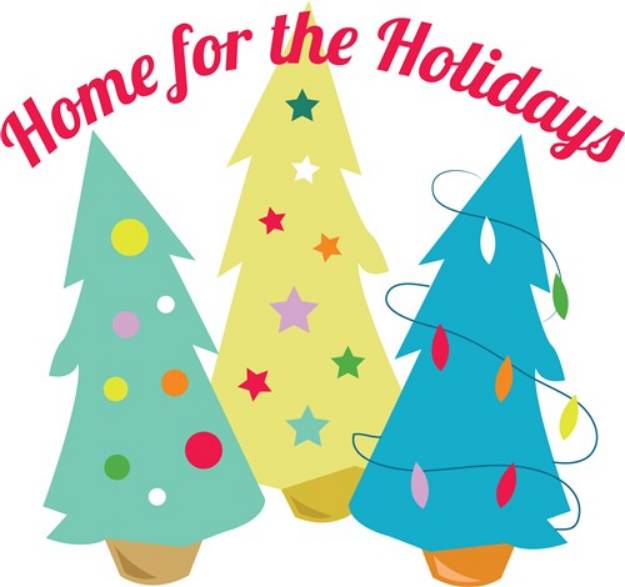 Picture of Home For Holidays SVG File