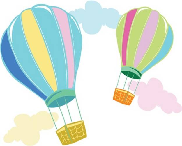 Picture of Hot Air Balloons SVG File