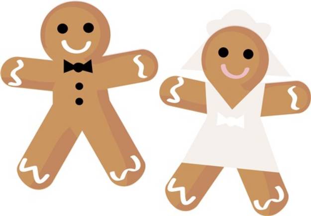 Picture of Gingerbread Wedding SVG File