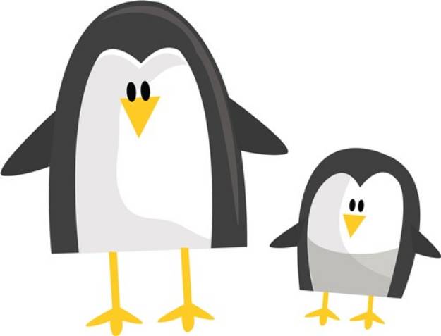 Picture of Two Penguins SVG File