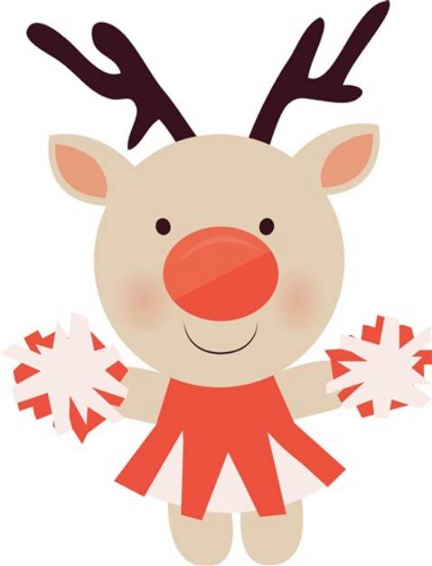 Picture of Rudolph Cheerleader SVG File