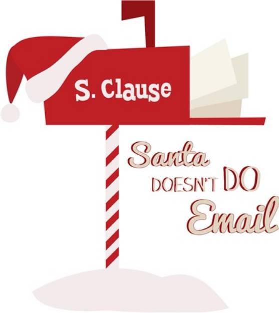 Picture of Santa Email SVG File