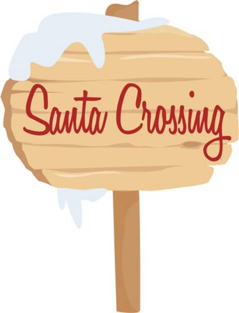 Picture of Santa Crossing SVG File