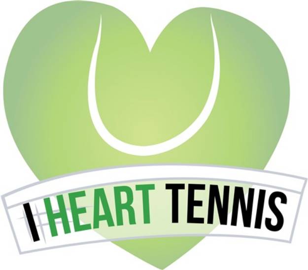 Picture of I Heart Tennis SVG File