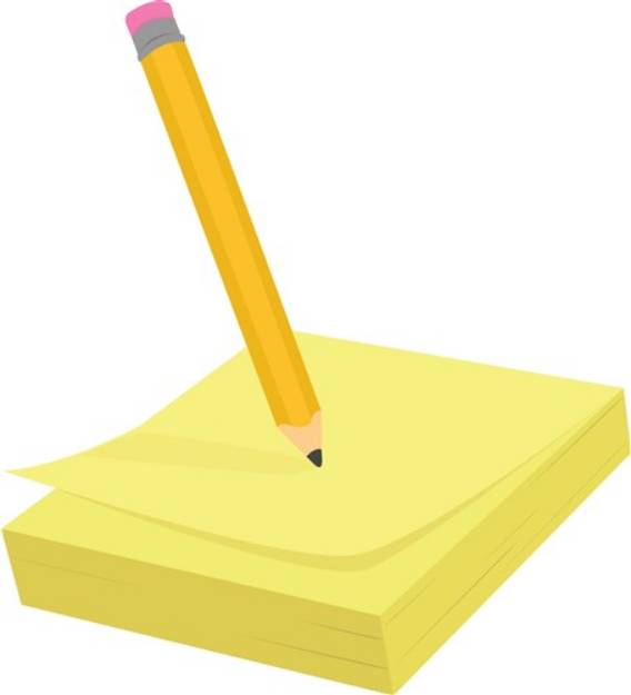 Picture of Pencil & Note SVG File