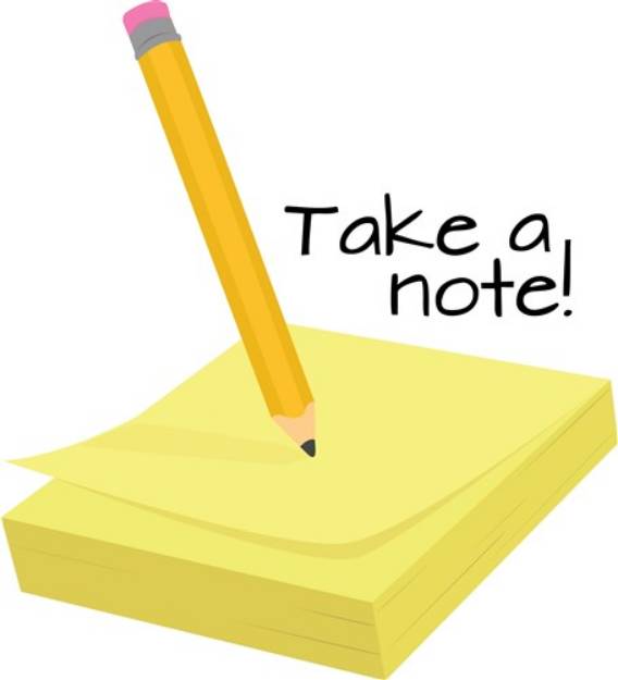 Picture of Take Note SVG File