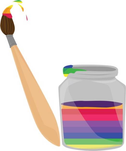 Picture of Rainbow Paint SVG File
