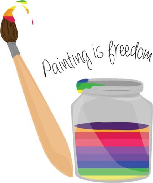 Picture of Painting Is Freedom SVG File
