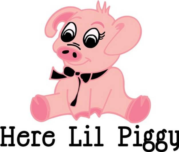 Picture of Here Lil Piggy SVG File